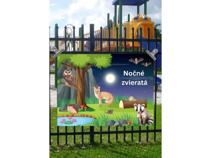 Edukačná tabuľa - Nočné zvieratá (dostupné aj v českom jazyku)