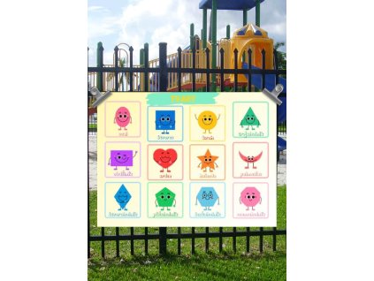 Edukačná tabuľa - Tvary (dostupné aj v českom jazyku)