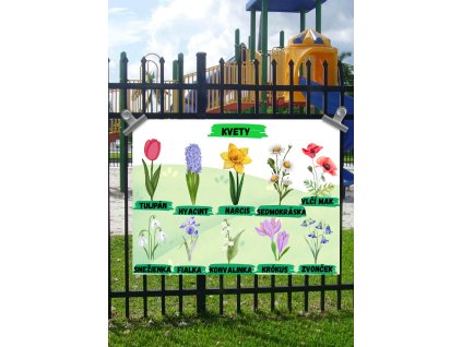 Edukačná tabuľa - Kvety (dostupné aj v českom jazyku)