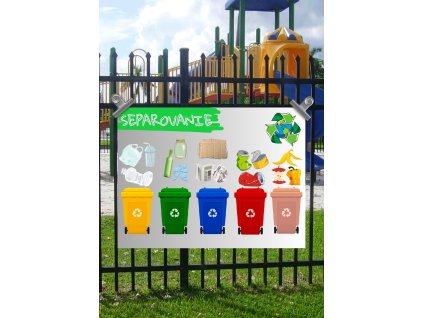 Edukačná tabuľa - Separovanie (dostupné aj v českom jazyku)