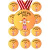 Medaile na vystrihovanie - Karneval A
