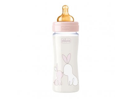 CHICCO Láhev kojenecká Original Touch latex skleněná 240 ml dívka