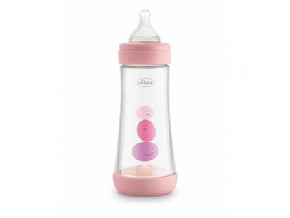 CHICCO Láhev kojenecká Perfect 5 silikon, 300 ml dívka