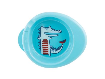 CHICCO Talíř Warmy, 6m+ modrý