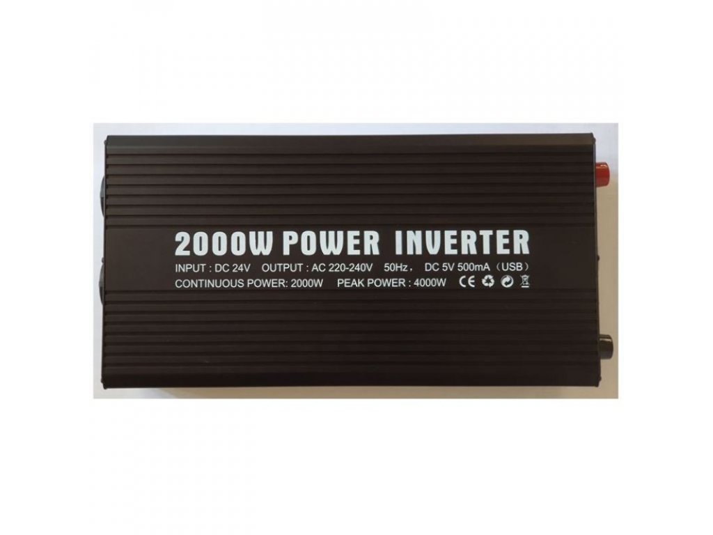 INV-2000/24 Spannungswandler 24V zu 230V 2000W mit USB-Port - MüKRA  electronic Vertriebs GmbH