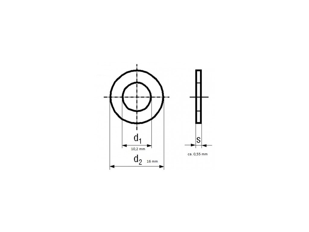 Unterlegscheibe rund M10 Ø16mm H0,55mm ULSM10 - MüKRA electronic Vertriebs  GmbH