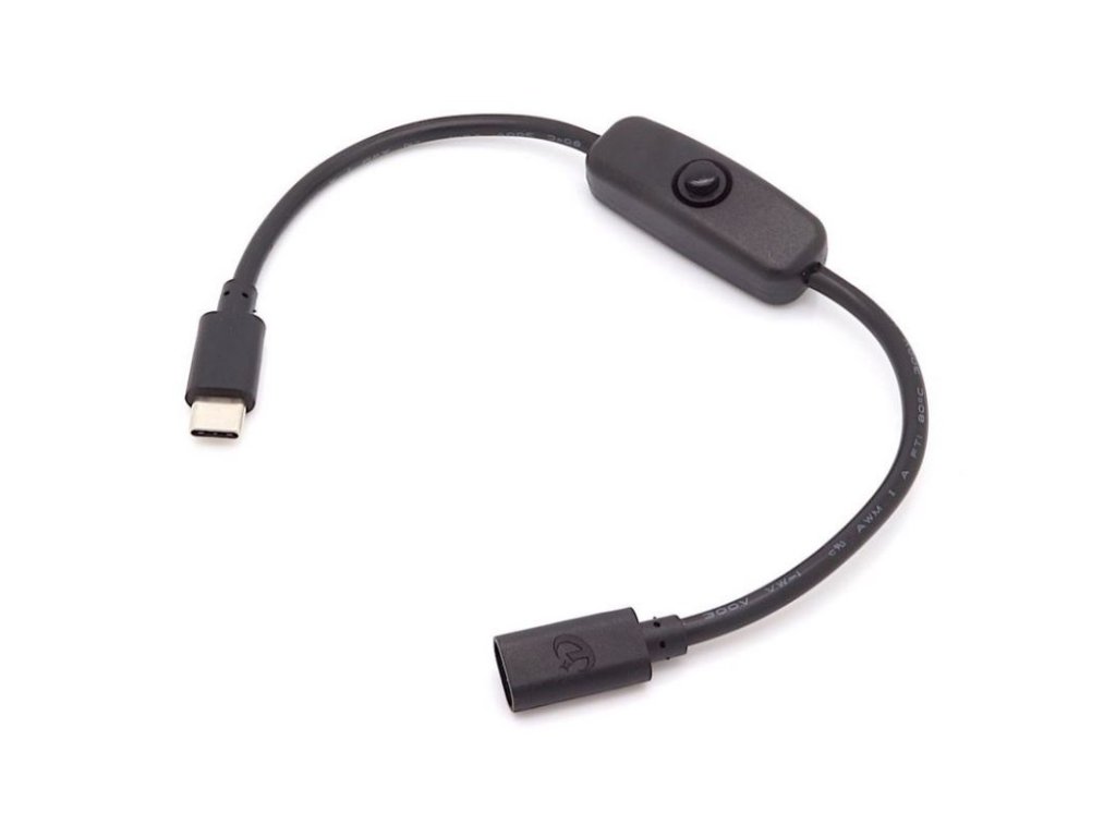 USB DC-Kabel mit Schalter 1m schwarz USB2.0DC-AB-MS/100 - MüKRA