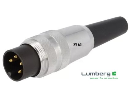SV40M DIN-Stecker 4-polig mit Schraubverschluss DIN45321
