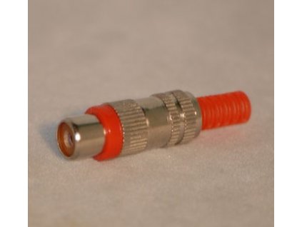 KTO11RT Cinch-Kupplung Metall mit rotem Kennring