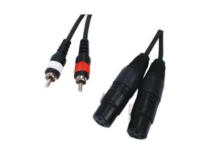 PAL25-1,5 2x Cinchstecker 2x XLR-Buchsen 1,5m