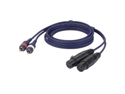 PAL25-1,5 2x Cinchstecker 2x XLR-Buchsen 1,5m