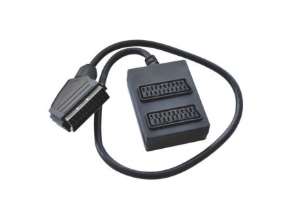 Scart-Verteilerbox 2-fach schwarz VDA-212U