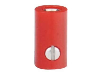 Minikupplung,rot Schraubanschluss für Minibananenstecker rot