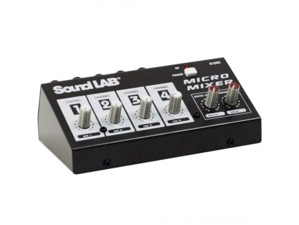 SoundLAB G105C 4-Kanal Mixer Metallgehäuse Echoeffekt Mini-Micro-Mixer