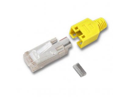 HRS Cat.5e Hirose RJ45 Steckerset 100MHz 5,8mm gelb HRS-RJ45GGE