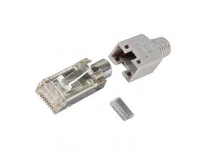 HRS Cat.5e Hirose RJ45 Steckerset 100MHz 5,8mm grau HRS-RJ45GHG