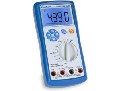 PeakTech® 4390 Multimeter Digital 600V 10A USB