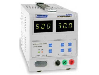 PeakTech® 6070 Stabilisiertes Labornetzgerät 0-30V/0-5A DC Digital