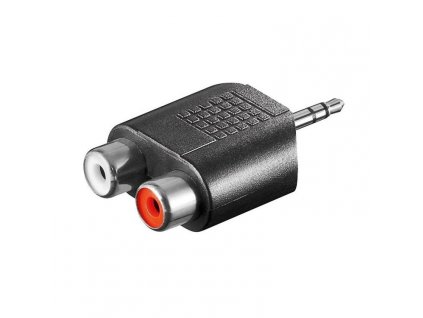 Cinch Adapter AUX Klinke 3,5mm Stecker 2x stereo Buchse ÜKLS35KTO2