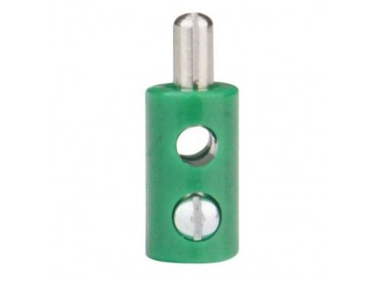 Minibananenst.grün mit Querloch für Minikupplung Minibuchse