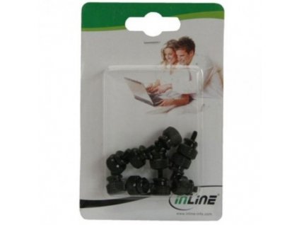 InLine® Rändelschrauben schwarz für Gehäuse 12mm 10er-Pack