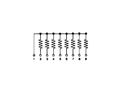 SIL8/9, 22K 9 Pins / 8 Widerstände Metallglasurschicht-Netzw. 22K