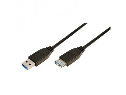 USB3.0 SuperSpeed Kabel A-A Stecker/Buchse 2m schwarz USB3.0-VL-2,0