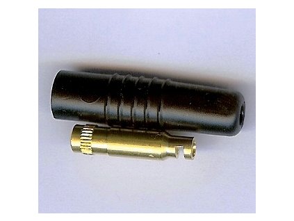 KUN1Vsw Bananenkupplung Gold Lötanschluß Ø4mm schwarz