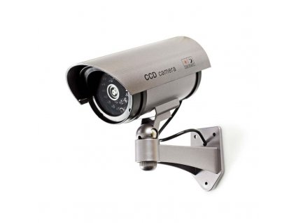 Außenkamera-Attrappe IR-LED IP44 Grau Dummycam