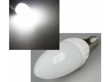 LED-E14Ke/3W/240ws LED-Kerzenlampe 14x SMD A+ weiss
