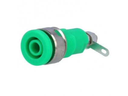 BIL20ISOgrün Einbaubuchse 32A Ø4mm isoliert schraubbar