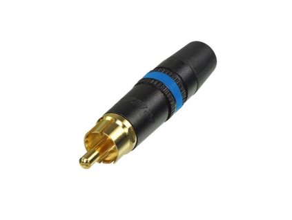 NYS373-6 Rean vergoldeter Cinch-Stecker mit blauer Markierung