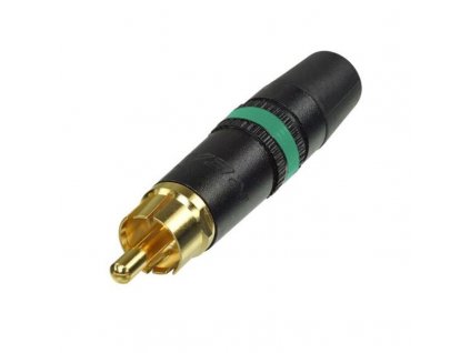 NYS373-5 Rean vergoldeter Cinch-Stecker mit grüner Markierung