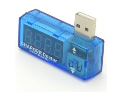 USB Ampere-Voltmeter 1-fach USB Amp./Voltmeter 3,5-7V 0-3A
