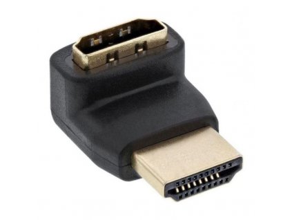 HDMI™-Winkeladapter Stecker-Buchse 90° gold 4K2K oben