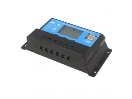 Solarladeregler SLR12/24V-10A LCD 2x USB Port 5V