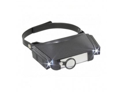 Kopfbandlupe mit LED-Leuchte LED-Licht Klettverschluss