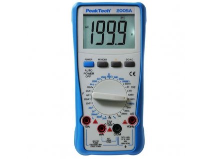 PeakTech® 2005A Digitalmultimeter 2.000 Counts 1000V 10A manuell
