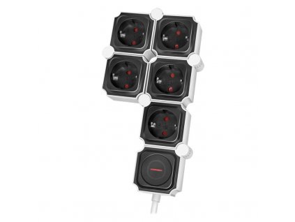 Steckdosenleiste 5-fach 1,5m Kabel 3600W flexibel STL515sw/ws-Flex