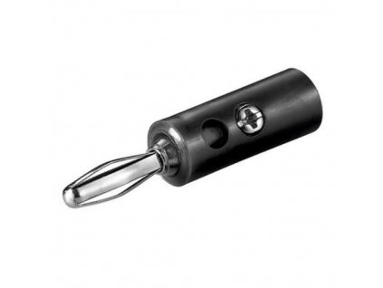 BSL-schwarz Bananen-Stecker Schraubanschluss Ø 4mm schwarz
