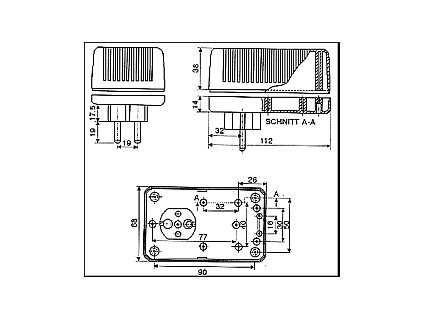 SG521 Steckergehäuse Schukostecker mit Erdungsbügel