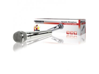 Mikrofon + Kabel XLR-Anschluss Metall Silber DM-500