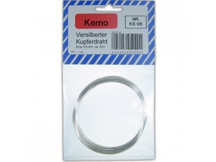 Silberdraht 0,6/10 Kupferdraht Ø 0,6mm² Preis = 10m Ring