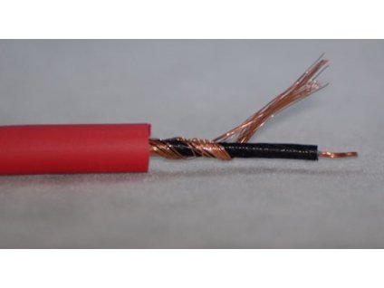 MK100RT Mikrofonkabel einadrig abgeschirmt rot Meterware