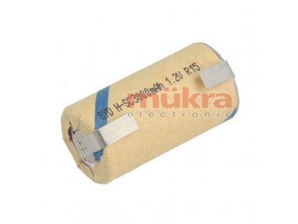 Akku Ni-MH Sub-C 1,2V 3000mAh Lötfahnen Ø23x46mm PR-300NMH-1LF