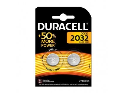 Duracell® DL2032/2 CR2032 3V 220mAh Lithium-Knopfzellen 2 Stück