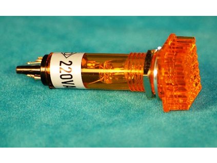 IB-108orange Signallampe 220V konvex rechteckig Blende orange