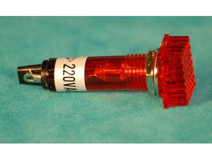 IB-108rot Signallampe 220V konvex rechteckig Blende rot