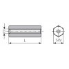 DI640/50 Distanzbolzen Stahl 2x M3-Innengewinde L-50mm