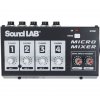 SoundLAB G105C 4-Kanal Mixer Metallgehäuse Echoeffekt